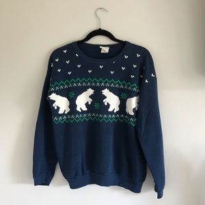 Vintage 1980s Polar Bear Sweater